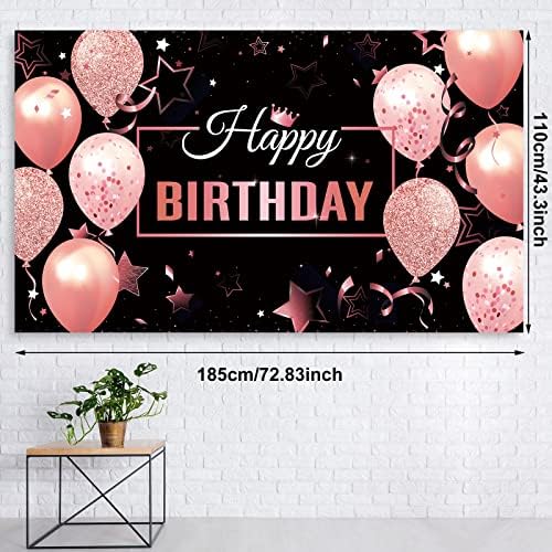 Black and Rose Gold Birthday Party Supplies 57 PCs Rose Gold Black Balloon Arch Kit Grus