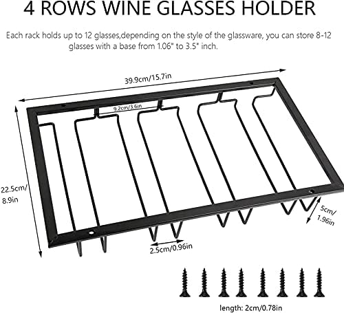 Dvtel Metal Wine Glass, suporte de vidro de vinho, porta -vidros de vinhos rack de barraca de decoração de cozinha racks)