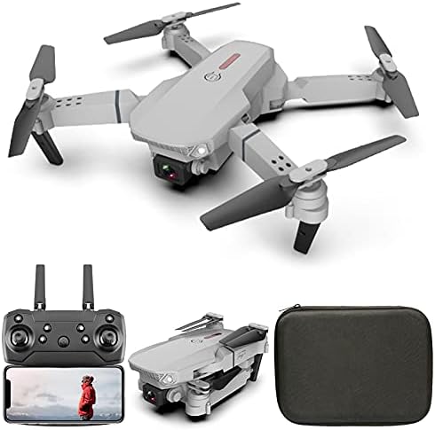 GOOLRC E88 RC Drone com câmera 720p para crianças, quadcopter RC dobrável com movimentos 3D, vôo de trajetória, modo sem