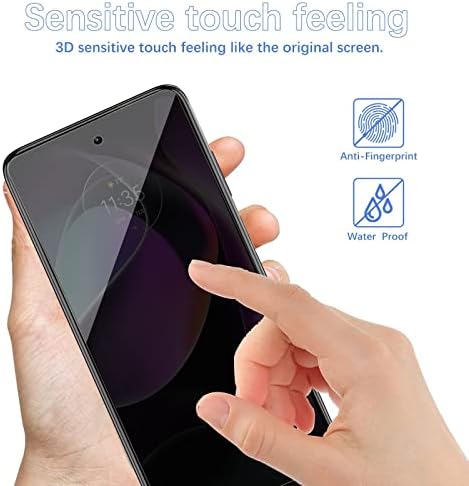 Privacidade Nixinioo 2Pack projetada para Motorola Moto G 5G 2022 Protetor de tela de vidro temperado, anti -espião anti