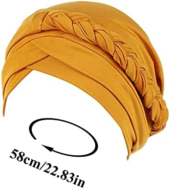 Mulheres Chapéu de turbante étnico Bohemian Flor Chemo Beanie Cap Slouchy Cancer Headwear Muslim Twisted Turbans Heardwrap