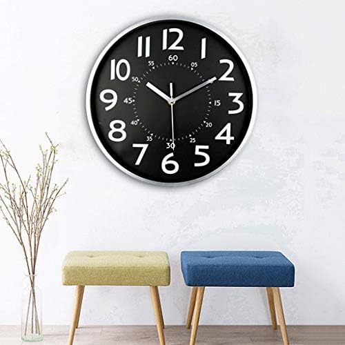 TJLSS silencioso ticking de quartzo relógio de parede decorativo Cozinha interna Relógios de parede da bateria de cozinha interna