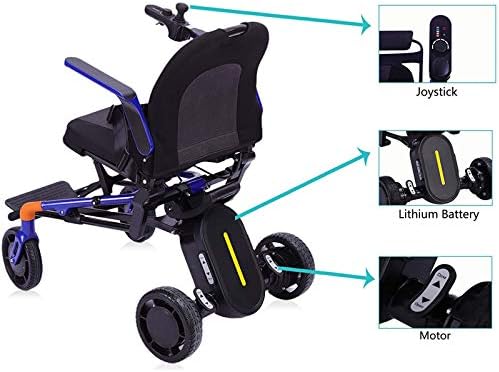 Liga de magnésio portátil portátil, cadeiras de rodas elétricas portáteis para adultos viajam com peso líquido de cadeira de rodas