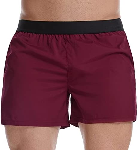 Shorts atléticos de ajuste solto masculino de verão de seca rápida praia simples coloração sólida shorts casuais alongamentos