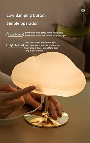 Niane Rain Cloud umidificador, umidificador de ar do difusor de óleo essencial com lâmpada colorida de mesa LED para