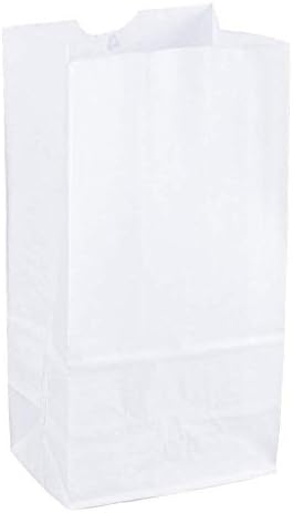 2lb Sacos de papel White Kraft- pacote de 100CT