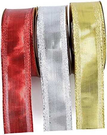 Excety 1 roll dreet dura decoração de fitas coloridas metálicas faixas de embalagem para fita de fita com fita com fita com