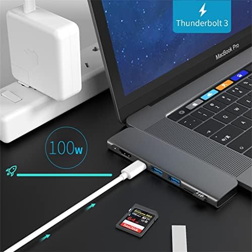 LXXSH USB 3.1 Hub tipo C para adaptador 4K Thunderbolt 3 USB C Hub com Hub 3.0 TF SD SD Slot PD