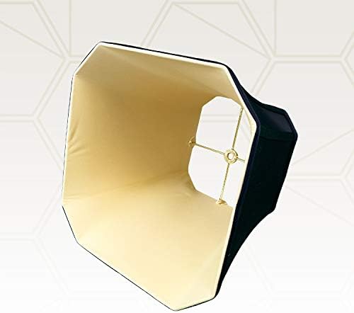 Royal Designs Square Cut Corto Bell Lamp Shade, preto, 7,5 x 12 x 10,25