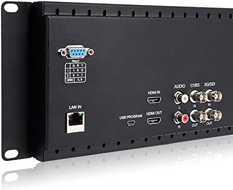 Dual 7 3RU IPS 1280x800 Broadcast LCD Rack Mount Monitor com 3G-SDI, HDMI, AV Input and Output D71