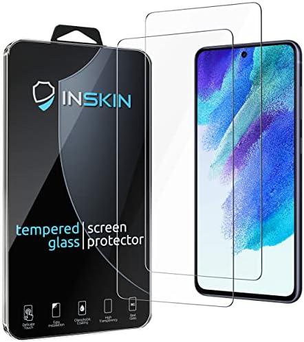 Protetor de tela Inskin para Samsung Galaxy S21 Fe 5G SM-G990 6,4 polegadas [2022]-2-Pack, 9H Filme de vidro temperado, suporte de identificação de impressão digital, HD Clear, Case-Individado, Anti Scratch, adesivo livre de bolhas