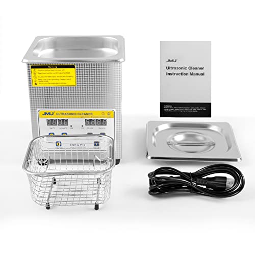 Limpador ultrassônico JMU, 2L com aquecedor e temporizador digital, máquina de limpador de peças ultrassônicas de 60w
