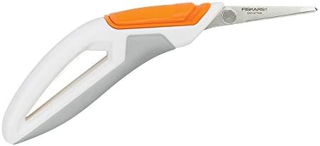 Fiskars artesanato Total Control Ação Easy Action Precision Scissors (7, White/Gray