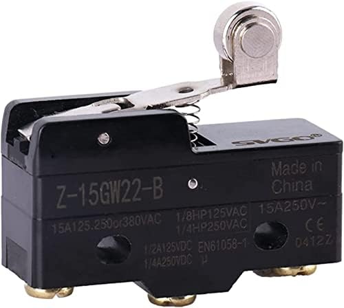 Switch de limite de gibolea dobradiça de rolo curto normalmente aberta/feche o interruptor limite da alavanca Z-15GW22-b