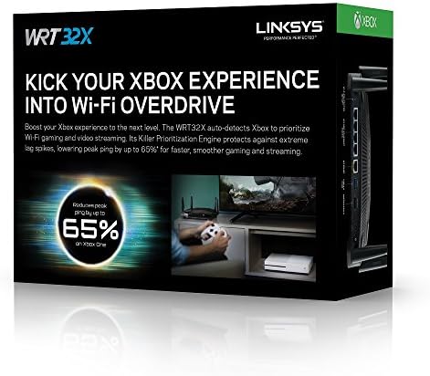 Linksys WRT Gaming WiFi Router otimizado para Xbox, mecanismo de priorização de assassinos para reduzir o ping e latência