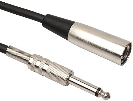 Conector masculino 3p 3p BHVXW a 1/4 de 6,35 mm de microfone fêmea do microfone, adaptador de plugue de canal
