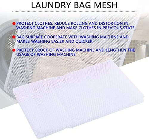 Saco de lavagem de malha de lavanderia - tecido fino, fechamento de zíper, máquina de lavar e secador, proteger lingerie, delicados,