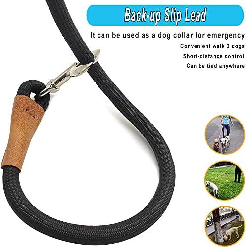 Yucforen 6 pés de cachorro amarrar corda coleira, escalada pesada nylon coleira básica para acampar, interno, externo e quintal da frente