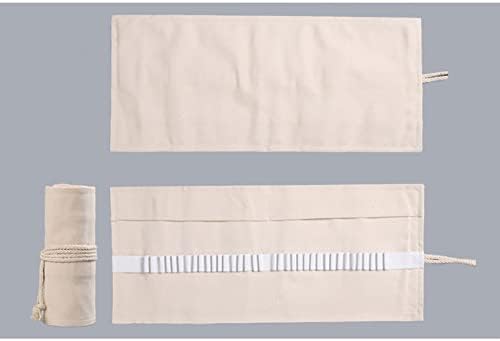 Uuyyyeo grande capacidade cortina de cortina de tela roll up lápis 3 36 slots saco de lápis Lápis de abramento de rolos