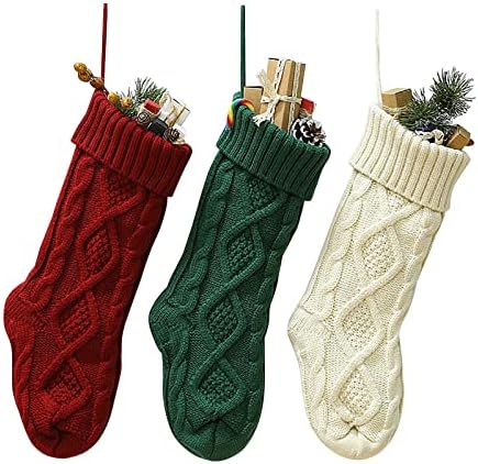 Bolas de cristais penduradas na lareira de Natal de malha de malha de Natal meias meias meias decorações de Natal Presentes clássicos
