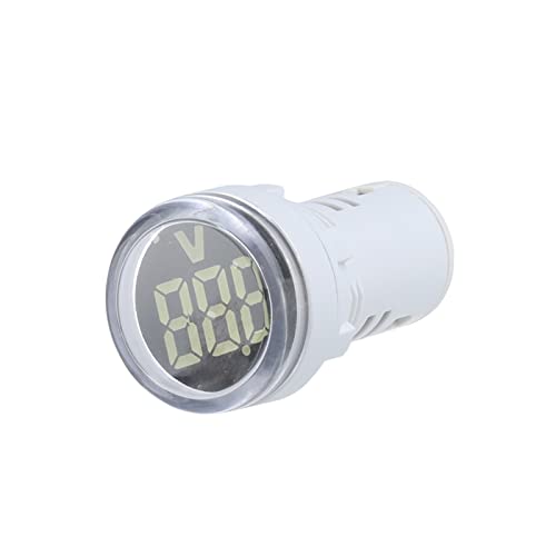 Scruby 2pcs mini voltímetro digital 22mm redondo CA 12-500V TOTAGEM METER MONITOR DO MONITOR DE MONITOR LED Indicador 30x30mm