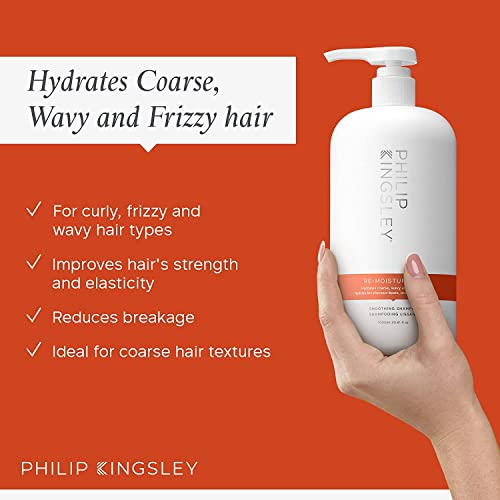 Philip Kingsley re-zando renoisturizando shampoo suave | Hidrata cabelos grossos, ondulados e crespos, 33,8 onças.