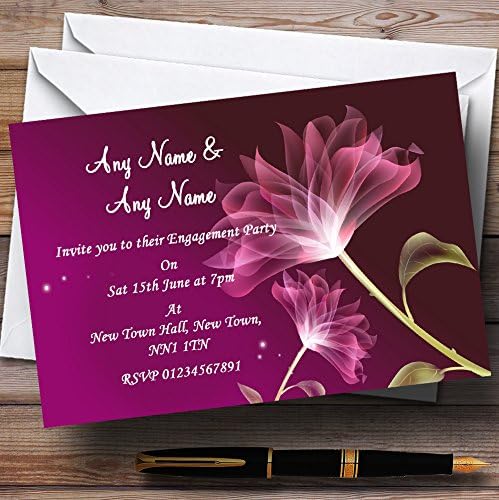 O card zoo roxo flor de noivado impressionante Party Constitations personalizados