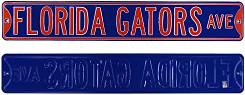 Florida Gators Avenue oficialmente licenciou aço autêntico 36x6 Blue & Orange Street Sign