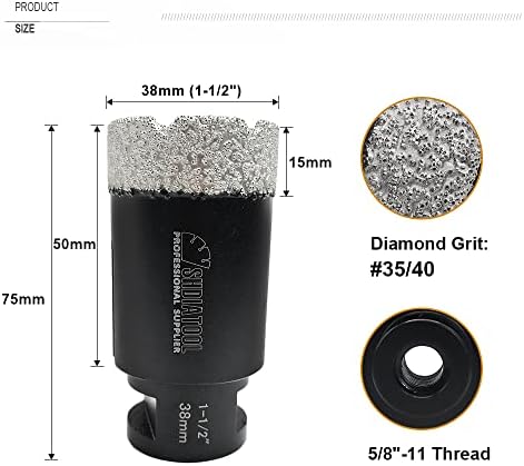 Shdiatool Diamond Brill Bits Bursh Sai SAW 2-1/2 , 3, 3-1/2 , 4 polegadas para porcelana em granito de mármore dia