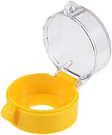 UXCELL 2PCS Protetor de capa de chave de plástico amarelo para interruptor de botão de push de 22 mm de diâmetro