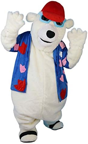 Costom de desenho animado de urso polar Mascot Party Adult Character Design Cosplay