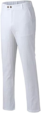 Calça de linho de algodão meymia mass