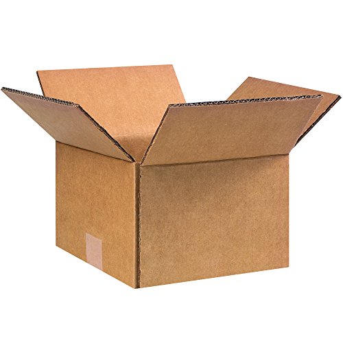 Caixa EUA 25 Pacote de caixas de papelão corrugadas de parede dupla pesada, 9 L x 9 W x 6 1/2 H, Kraft, envio, embalagem