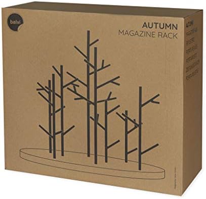Revista balvi rack rack outono preto cor em forma de árvore em forma de árvore jornal de metal e organizador de revistas