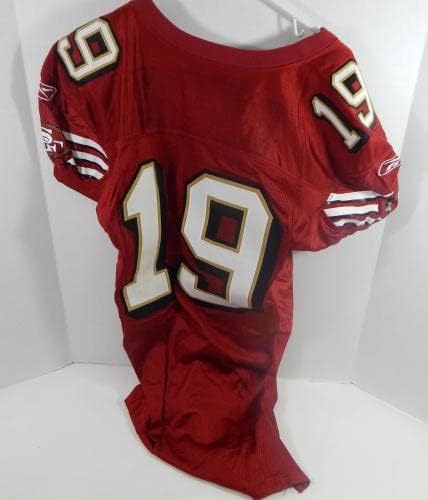 2003 San Francisco 49ers 19 Jogo emitido Red Jersey 40 DP32697 - Jerseys usados ​​na NFL não assinada