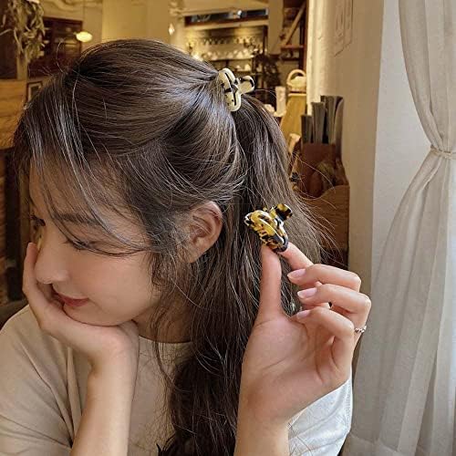 Meninas mulheres mulheres moda headwearwear acetato leopardo impressão oco oco geométrico estilo coreano acetato clipes