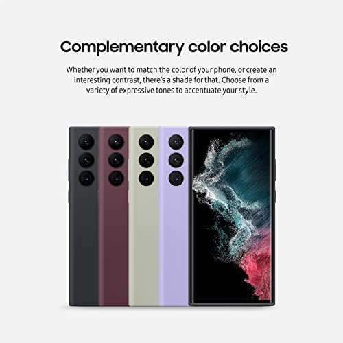 Samsung Galaxy S22 Tampa Ultra Silicone, caixa de telefone protetora, proteção suave, elegante, design fino, acabamento fosco, versão