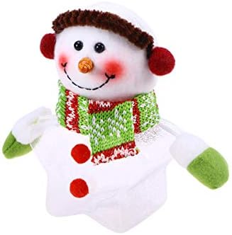 Jarra de doces de natal nuobesty com boneca de boneca de boneca de neve clear star em forma de caixa de garrafa de garraist de garraist