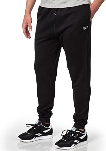 Reebok Men's Identity Fleece Joggers Pant | Jogadores masculinos com bolsos | Calça de moletom masculino