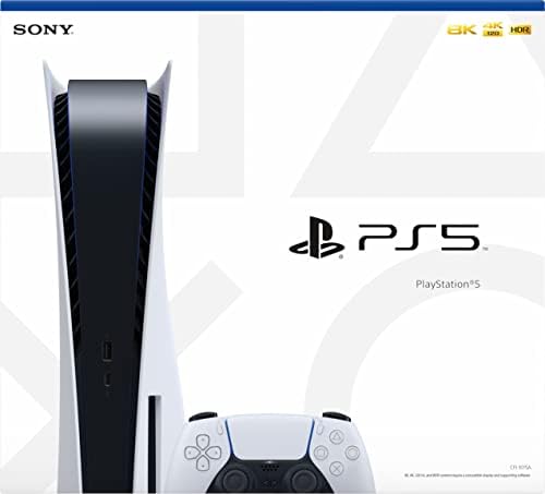 PlayStation 5 Disc Versão PS5 Console - Gaming 4K -TV, saída de 80Hz 8k, 16 GB GDDR6, 825 GB SSD, WiFi 6, Bluetooth 5.1_
