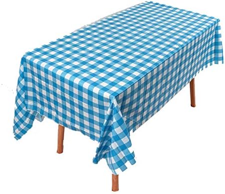 PCs de 2 toalhas de mesa de bandeira quadriculada de plástico premium capas de mesa de piquenique, telefonia favorita