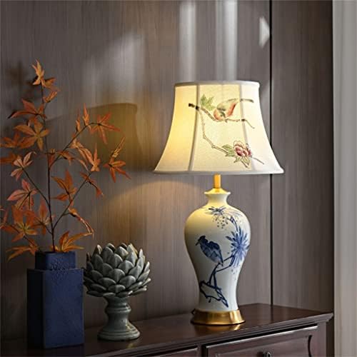 Liruxun lâmpada de mesa chinesa sala de estar clássica Estudar vaso decorativo cerâmica Americana Lâmpada de cabeceira de cabeceira
