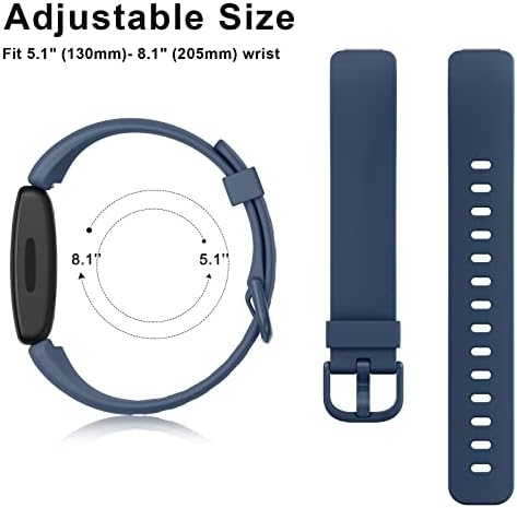 3 Bandas de silicone de embalagem compatíveis com faixas Fitbit Inspire 2 para homens, pulseiras esportivas de substituição