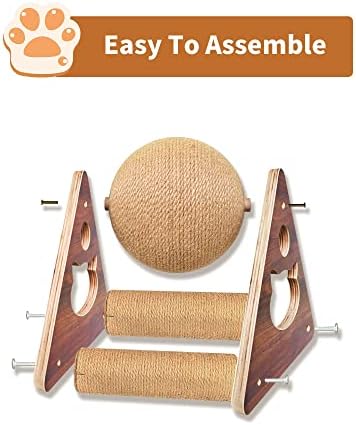 Toy Agym Cat Scratcher, sisal natural de sisal scratching ball, brinquedo de arranhão de gato com bola, scratching ball