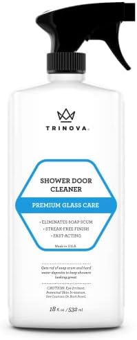 Limpador de porta do chuveiro Trinova - Spray diário de limpador de vidro - removedor de escória de sabão - removedor