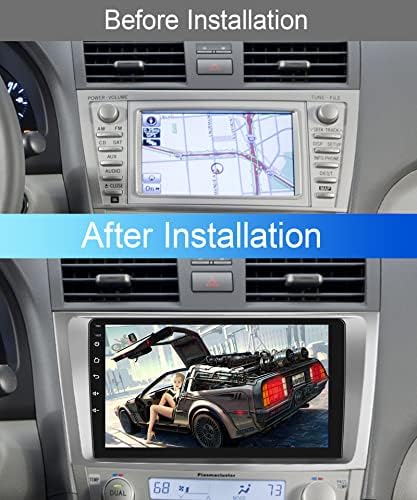 Android Car estéreo para Toyota Camry 2006 2007 2008 2009 2010 2011 com navegação por GPS, rádio do carro de tela de toque de 9 polegadas com Bluetooth FM WiFi Mirror Link Backup Camera