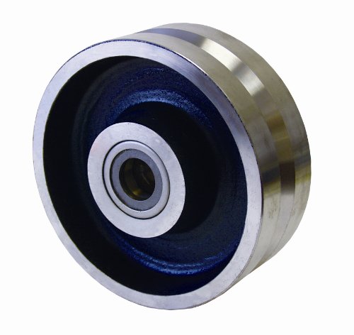 RWM Casters VFR-0830-12 8 Diâmetro x 3 Wheel de aço forjado de aço forjado com rolamento reto, capacidade de 6000 libras