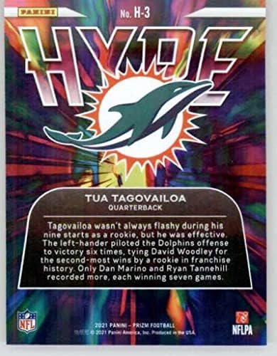 2021 Panini Prizm Hype 3 Tua Tagovailoa Miami Dolphins NFL Football Trading Card