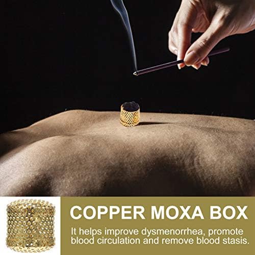 Xinghuang - 10pcs Copper Moxa Box Moxabustion Terapia MOXA Stick Burner Box portátil moxabustion