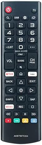 AKB75675304 Replacement Remote Control Compatible with LG TV 43UM6900PUA 49UM6900PUA 55UM6900PUA 43UM7100PUA 49UM7100PUA 60UM7100DUA 70UM7170DUA 65UM7650PUB 75UM8070PUA 55UM7300AUE 55UM7300PUA